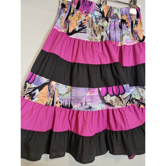 VTG 80s Ruffle Collection Square Dancing Skirt Womens *M* 24" Waist Full Block - Picture 4 of 9